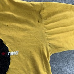 Vintage Club TMO Japan Shirt Mens Large Yellow Afro Graphic Two Tone Tee 90s