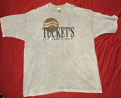 Tucket’s On The Lake Graphic T-shirt Fruit Of The Loom USA Blue Casual XXL Mens