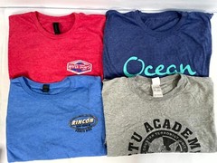 Lot of 4 pcs – Men’s t-Shirts: Gildan, Fruit on the Loom & other Various Colors