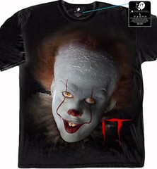 IT Movie – Illustrated Face Adult T-Shirt – Stephen King, Scary horror film, Ha