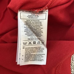 Adidas Essentials Big Logo T Shirt Red White Crew Neck Mens 100% Cotton XS NWT