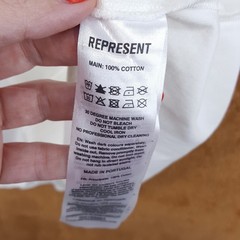 REPRESENT Shirt Mens XS White Crew Graphic Cut Off Sleeveless Tank Tee