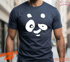 Unisex Cute Winking Panda Face T-Shirt – Minimalist Giant Panda Bear Graphic Tee