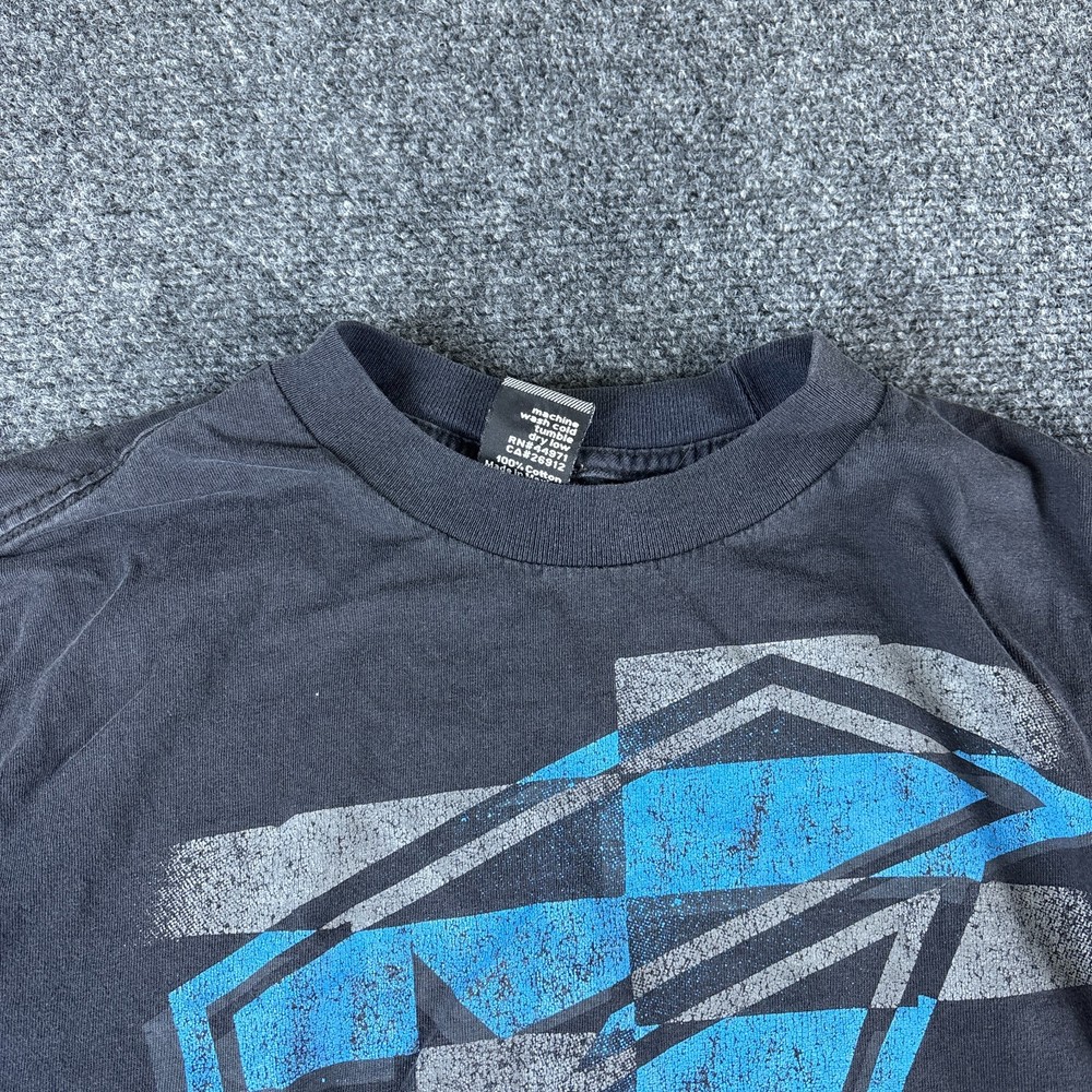 Famous Stars And Straps T-Shirt Men M Black Blue Logo Cotton Crew Neck Y2K READ