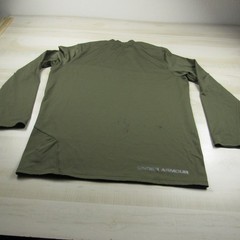 Under Armour Shirt Mens 2XL XXL Green Mock Cold Gear Fleece Long Sleeve