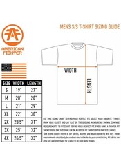 American Fighter Mens T-Shirt LANDER Athletic Biker GYM Black MMA Size Large New