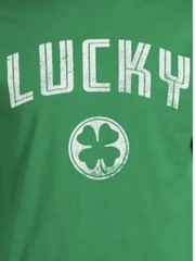 Way To Celebrate St. Patricks Day Men’s Lucky Graphic Tee Green Small (34-36)