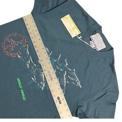 Jungles Tee Mens M Blue Dolphin Streetwear Skater T-Shirt Peace Ocean Surfer
