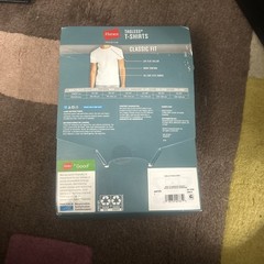 Hanes Premium Classic Fit Tagless tshirt Men’s Large 5-Pack White Moisture Wick