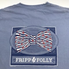 Fripp & Folly Straight Southern Blue Pocket Tee Short Sleeve Sail Boat T Shirt L