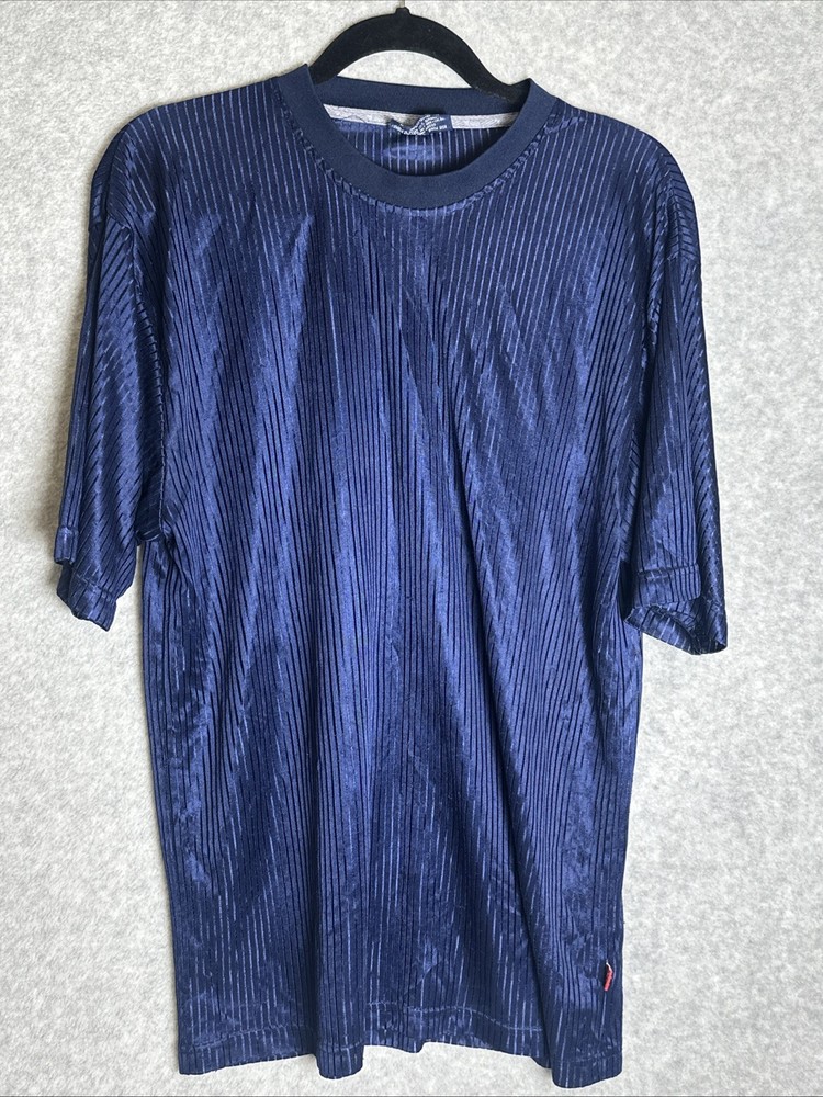 3 DELF USA Vintage Vibe Textured Shirts Men’s L Streetwear Shimmer Knit Lot Of 3