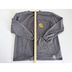 Carhartt FR Mens Long Sleeve Pocket T-Shirt Gray Flame Resistant Graphic Large