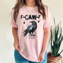 Black Crow, F-Caw-F Funny Black Bird T-Shirt For Men Women