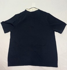 H&M Navy Blue Regular Fit Fine-knit Polo Shirt Size Large