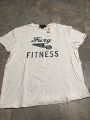 RRL Ralph Lauren Double RL Fury Fitness graphic t Shirt White Mans XL NWT 🔥