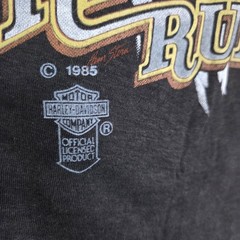 Vintage 3D Emblem Harley Davidson T Shirt Medium 1985 Righteous Ruler Back Print