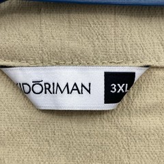 Kidoriman Tan Japanese Streetware Shirt STRETCH Embroidered Japan 3XL 38″ Chest