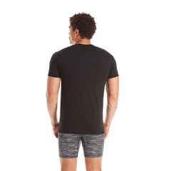Hanes Men’s Ultra Soft Cotton Comfort Fit Undershirts – Black/Grey, 3 Pack