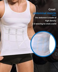 Men Slimming Body Shaper Abs Abdomen Compression Vest Workout Tank Tops Shirts