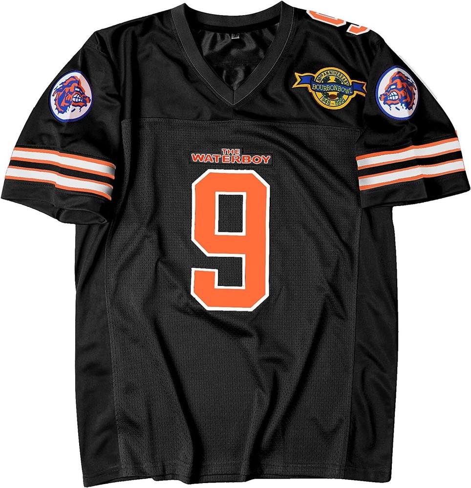 The Waterboy Bobby Boucher #9 Football Jersey Adam Sandler Black Men’s LARGE
