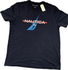 Nautica Mens T Shirt Size M New With Tags Blue Graphic Since 1983 Cotton Tee
