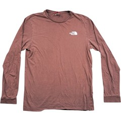 The North Face T Shirt Medium Men’s Brown Cotton Long Sleeve Walking Hiking