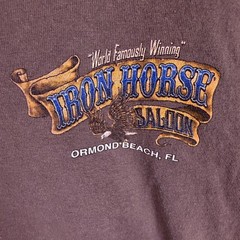 Iron Horse Saloon T Shirt Mens L Gray Bike Week 2016 Trump Machine Gun Graphic