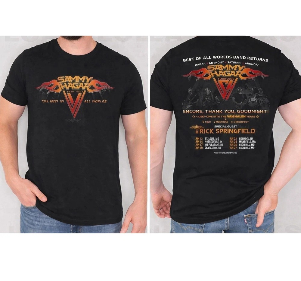 Sammy Hagar Tour 2026 Best Of All Worlds T-Shirt, Fan Gift FAST SHIP