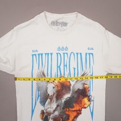 Civil Regime Flaming Pegasus S.I.N. T Shirt Mens Medium Natural Cotton Short Slv