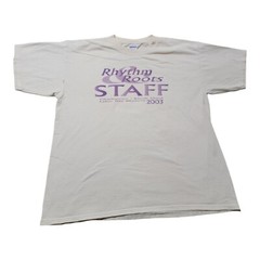 Rhythm and Roots Staff T Shirt 2003 Adult XL Charleston RI Bluegrass Festival