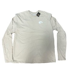 NWT Costa Del Mar Ready For Action T-Shirt Mens XXL Khaki Fish Tee Long Sleeve