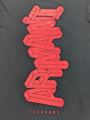 Armani Exchange Men’s Size M Slim Black w/Red 3-D Logo Graphic Crewneck TShirt