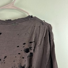 Vintage GI Joe T Shirt Men’s L Cobra Commander Black HOLES FADED DISTRESSED RIPS