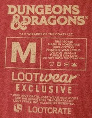 Dungeons & Dragons Loot Crate Exclusive T-Shirt December 2018 – Mens Medium