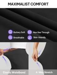 Womens Yoga Pants Straight Leg Stretchy Work Pants High Waist Pull On Busines…