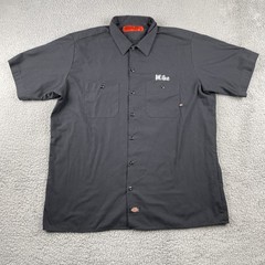 Dickies Custom Rod’s Auto Shop Work Shirt Button Up Embroidered Black XL Blend