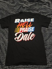 Delta Pro Weight Raise Hell Praise Dale NASCAR Dale Black T-Shirt, Size S