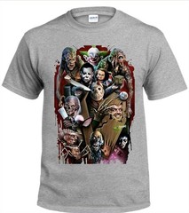 Halloween Horror Movies Men’s T-Shirt White, Black or Gray Small to 3X-Large