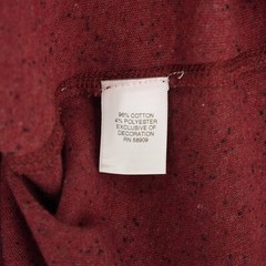 Cremieux Men’s Long-Sleeve Shirt Crew Neck XL Red Black Specks NWT