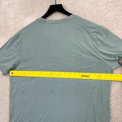 Free Fly T Shirt Mens Size Large Green Short Sleeve Henley Cotton Viscose