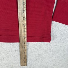 Polo Ralph Lauren Thermal Shirt Mens XL Red Waffle Knit Long Sleeve White Pony