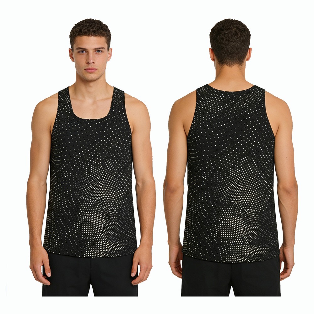 Men Tops Summer Vest Gym Streetwear Soft Clubwear Menswear Shirts Square Neck