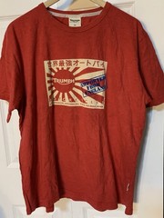 Vintage Triumph Motorcycles Mens Sz XL T-Shirt Red
