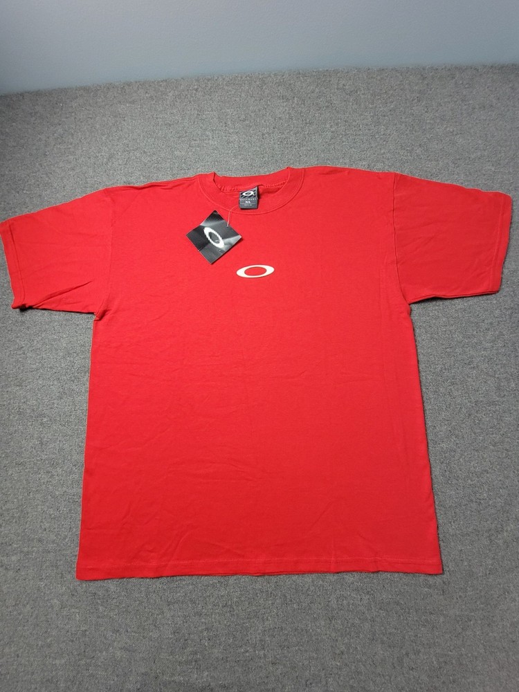 Oakley Silicone T-Shirt Mens XL Red Short Sleeve Gorpcore Vintage Software Tee