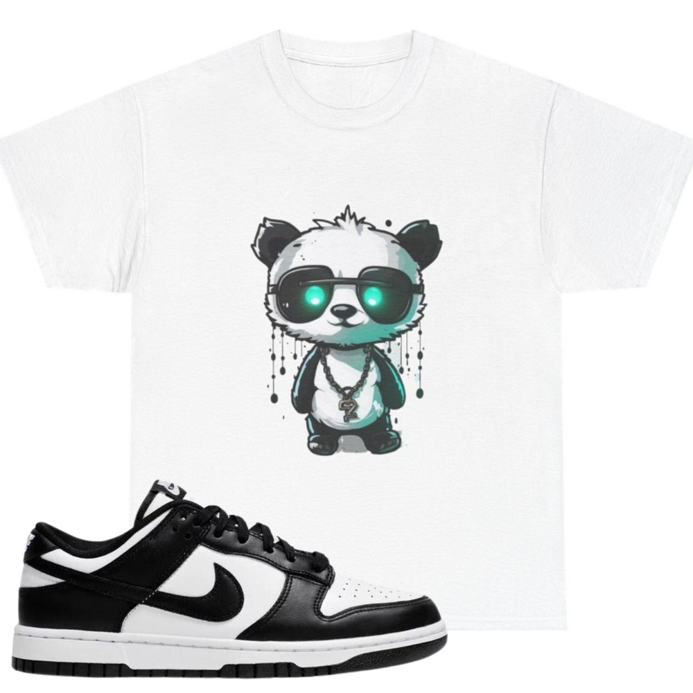 Shirt To Match Dunk Low White Black Panda Unisex Tee Panda Shirt Sneaker T Shirt
