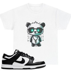 Shirt To Match Dunk Low White Black Panda Unisex Tee Panda Shirt Sneaker T Shirt