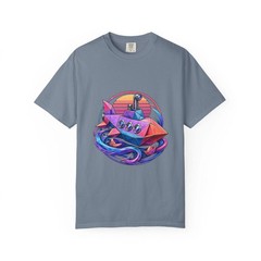 Vaporwave Origami Submarine T-Shirt Graphic