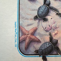 Vintage Screen Stars Shirt Men’s Large Endangered Sea Turtles Graphic Print 1992