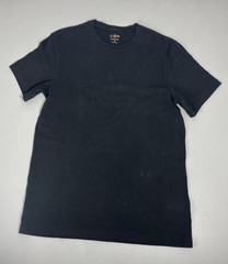 J Crew Sueded Cotton T Shirt Mens Small Slim Fit Black Jersey Tee Crewneck FLAW