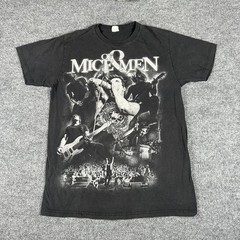 Of Mice & Men T Shirt Mens Size L Black Band Graphic Short Sleeve Metalcore Rock